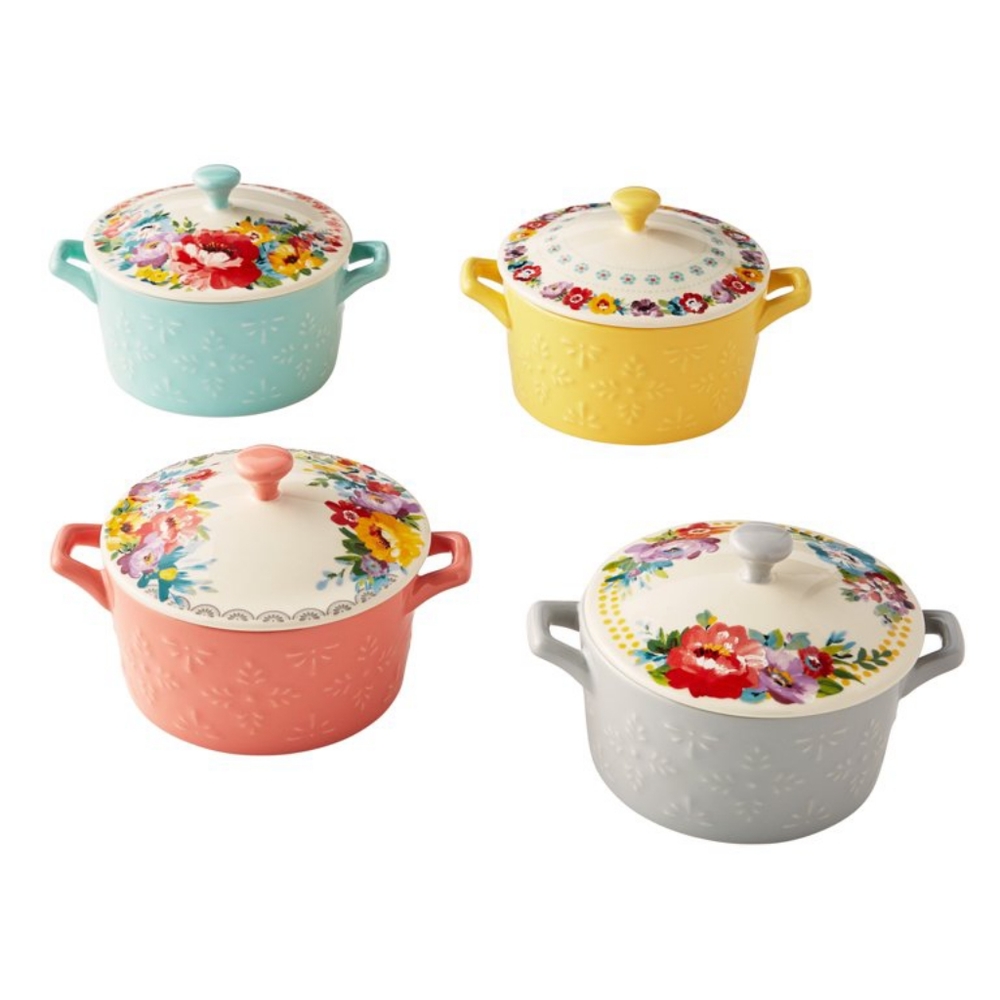 ๐บ New Pioneer Woman, 4 Pack Ceramic Mini Casserole Dish - Picture 5 of 6